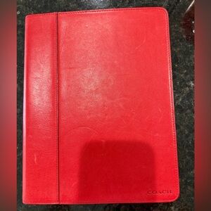 Coach Vibrant Red Leather Cover